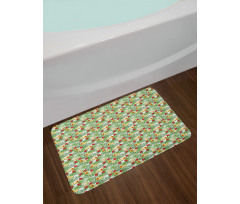 Tropical Climate Floral Bath Mat