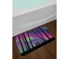 Cosmic Forest Scene Bath Mat