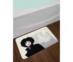 Modern Lady and City Bath Mat