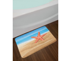 Starfish on the Beach Bath Mat