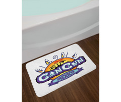 Mexico Calligraphic Design Bath Mat