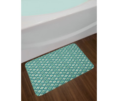 Ladybugs Daisies Bath Mat