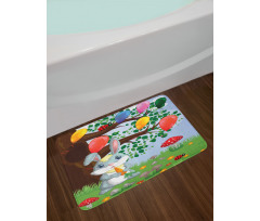 Bunny Balloons Bath Mat