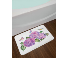 Hydrangea Leaves Bath Mat