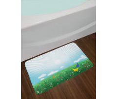 Colorful Meadow Bath Mat