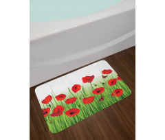 Butterfly Floral Design Bath Mat