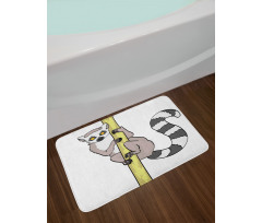 Tropical Ring Tailed Cartoon Bath Mat