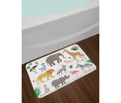 Tropic Creatures Graphic Bath Mat