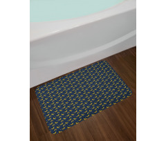 Simple Stars Crescents Bath Mat