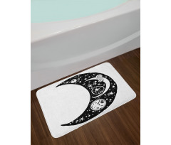 Crescent Doodle Bath Mat