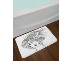 Modern Woman Starry Hair Bath Mat