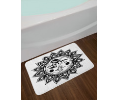 Astronomy Sun and Moon Bath Mat