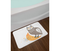 Wisdom Owl Crescent Bath Mat