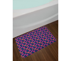 Blooming Polka Dots Bath Mat