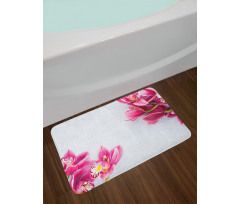 Relaxing Orchids Pattern Bath Mat