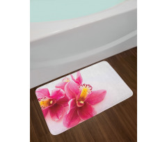 Close up Orchids View Bath Mat