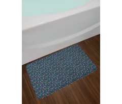 Cactus Flamingo Pattern Bath Mat