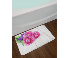 Tulips Tied with a Ribbon Bath Mat