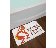 Tribal Dance Symbol Art Bath Mat