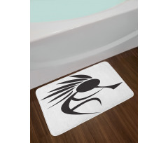 Music Primitive Art Item Bath Mat