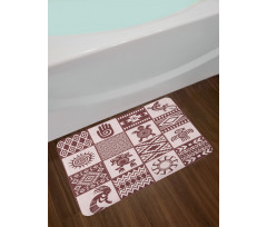 Patchwork Style Primitive Bath Mat