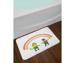 Leprechauns Under a Rainbow Bath Mat