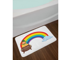 Irish St Patrick's Day Rainbow Bath Mat