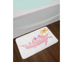 Crown and Magic Wand Bath Mat