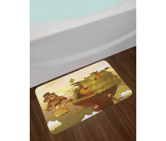 Nest of Magician Hat Owl Bath Mat