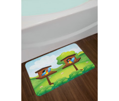 Winged Animals Nest Bath Mat