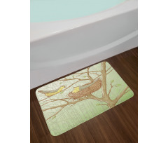 Tree Animals Spring Woods Bath Mat