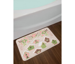 Pastel Floral Snow Nest Bath Mat