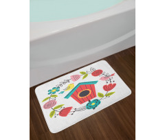 Winged Animals Nest Art Bath Mat