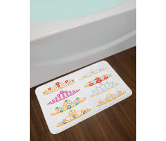 Golden Gemstones Tiaras Bath Mat