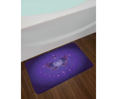 Galactic Butterfly Geometry Bath Mat