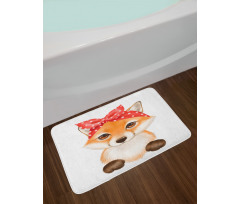 Wild Animal Drawing Bath Mat