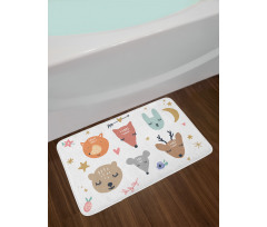 Scandinavian Animals Bath Mat