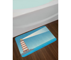 Lighthouse on Sea Bath Mat