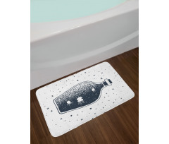 Octopus in a Bottle Bath Mat