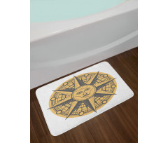 Sun Compass Art Bath Mat