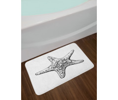 Starfish Sketch Bath Mat