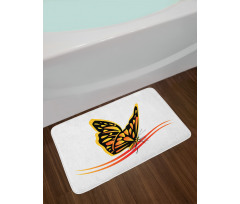 Delicate Spring Moth Art Bath Mat