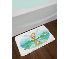 Fairy on Water Lily Leaf Bath Mat