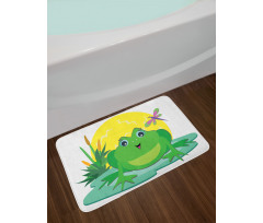 Animal on Leaf Cartoon Sun Bath Mat