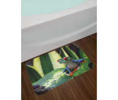 Exotic Vivid Animal on Leaf Bath Mat