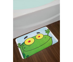 Whimsical Animal Peace Sign Bath Mat