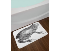 Engraved Amphibian Fauna Art Bath Mat