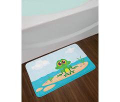 Nursery Cartoon Animal Scene Bath Mat