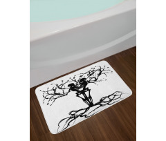 Bone Tree Gothic Bath Mat