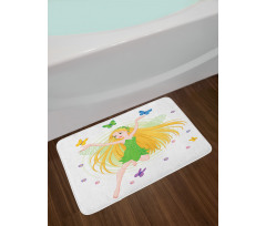 Spring Fairy Butterflies Bath Mat